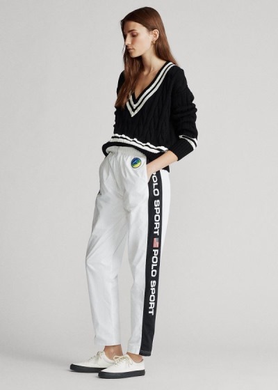 Women's Polo Ralph Lauren Stripe-Trim Track Pants | 617438DSO